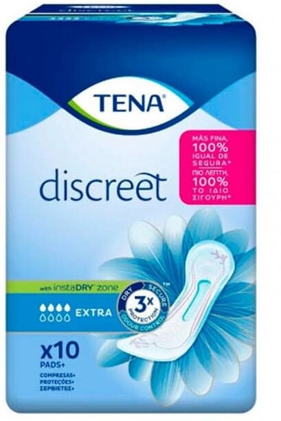 Tena Discreet Compresa Incontinencia Extra 10 Unidades