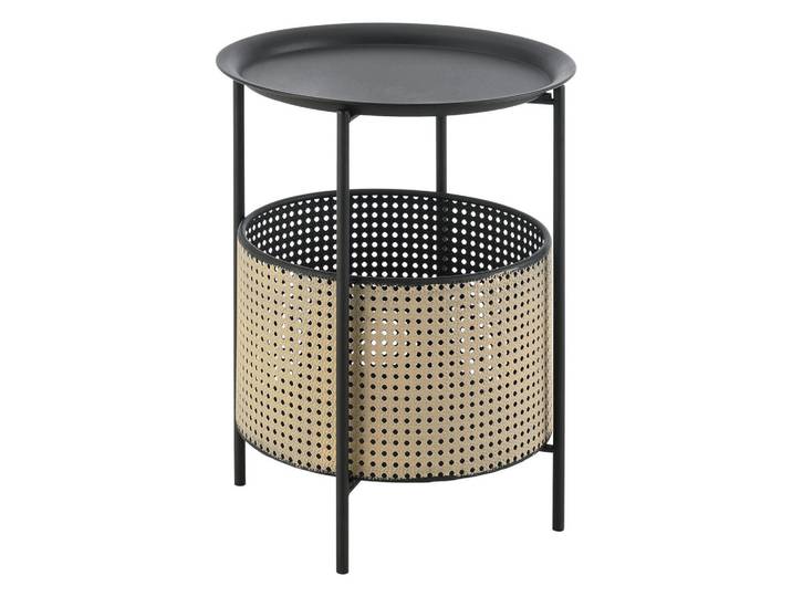 [en.casa] Beistelltisch Beaumont, Schwarz, Metall, 35x45x35 cm, Wohnzimmer, Wohnzimmertische, Beistelltisch
