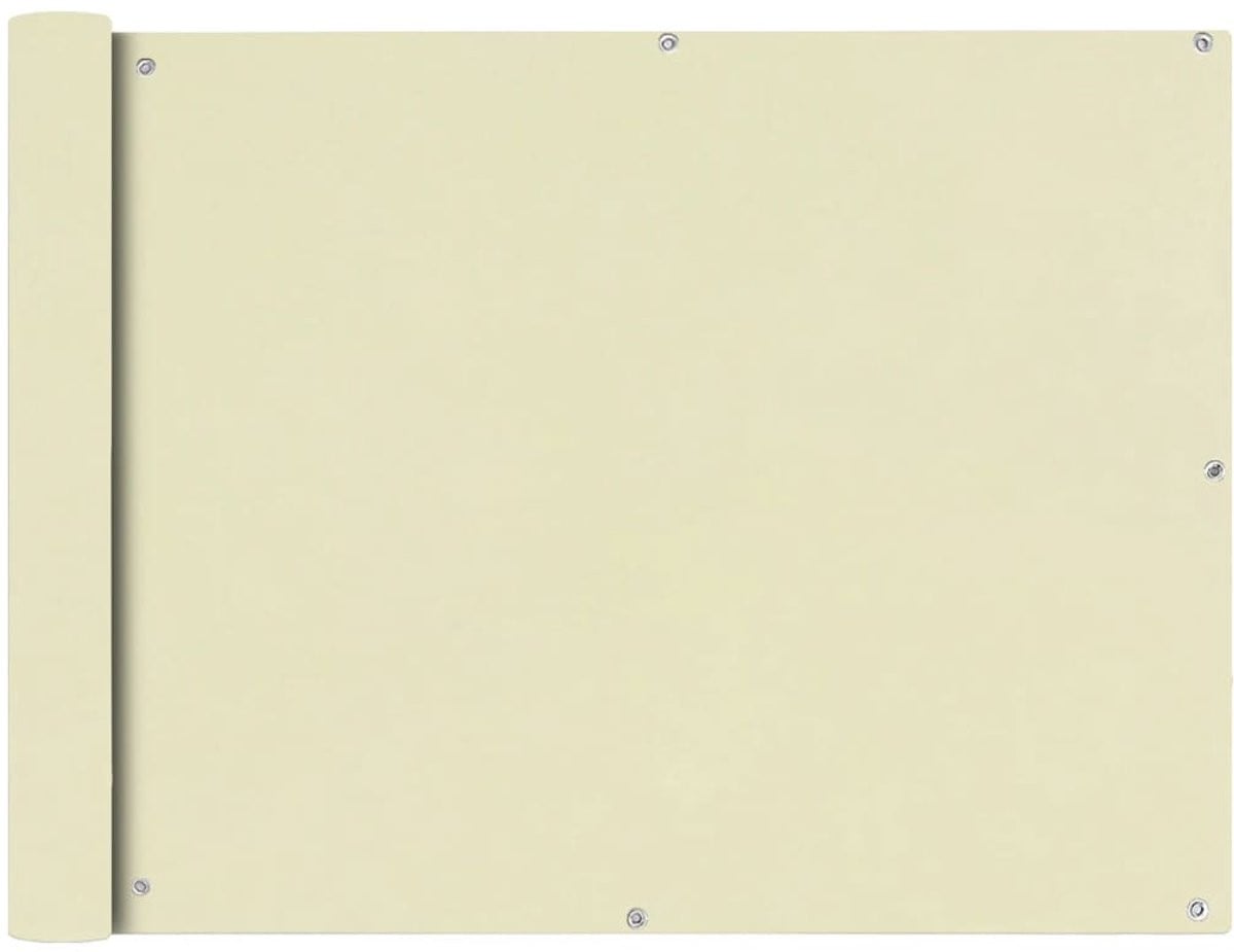 Waterdicht Balkonscherm Beige - Opaque Polyester - Breedte: 90 cm, Lengte: 400 cm