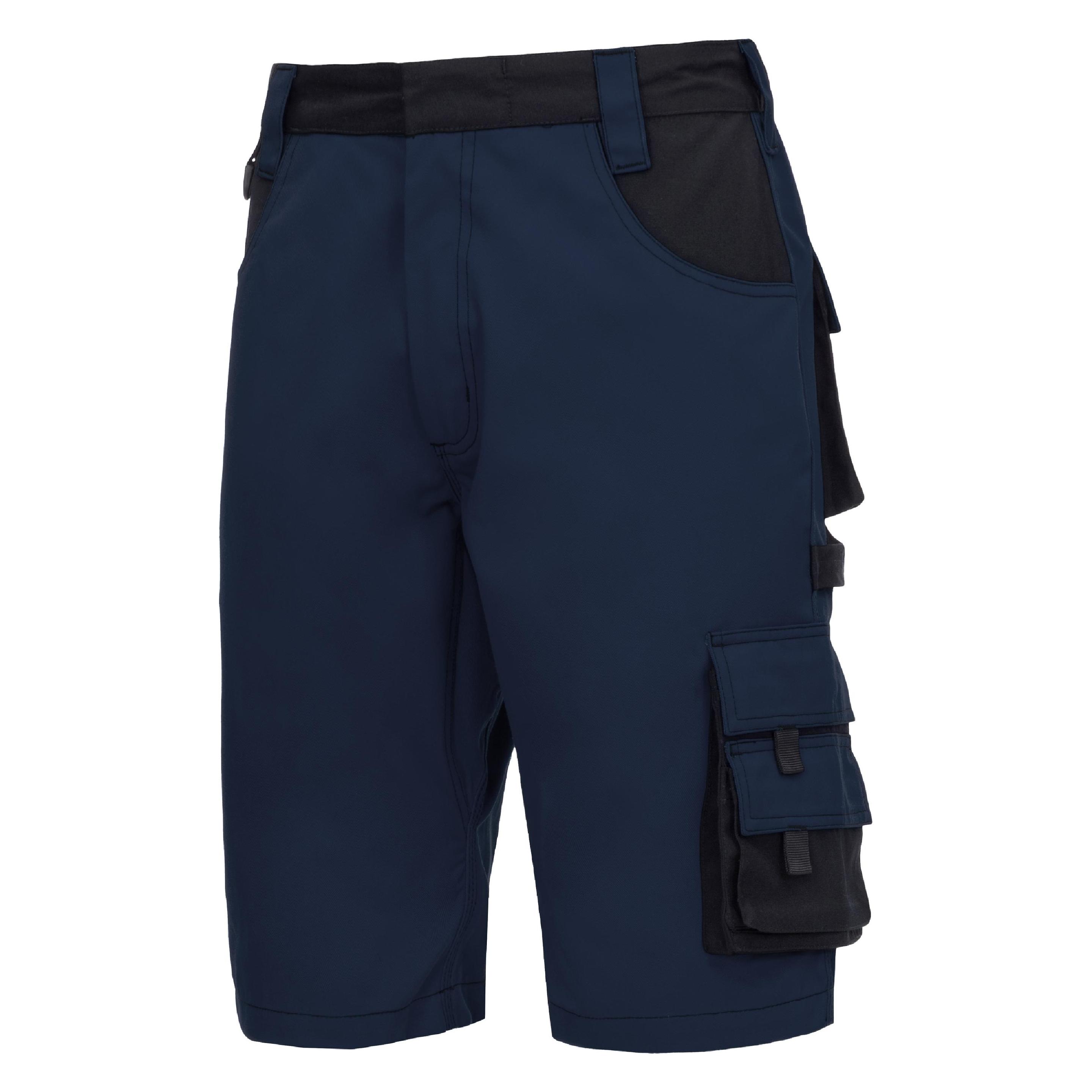 Nitras MOTION TEX PLUS, kurze Arbeitshose, marineblau / schwarz (Farbcode: 2110), 280 g/qm, atmungsa (54) (7606-54)