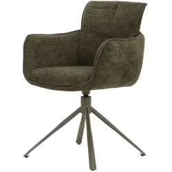 Polsterstuhl 59x64x87 Chenille grün FRITZ #01