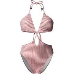 Pepe Jeans für Damen. PLB10567 Badeanzug aus leichtem Stretchstoff rosa (XS), Strandbekleidung, Polyester
