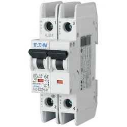 Eaton 102200 Leitungsschutzschalter, 2 A, 2p, Charakteristik: C FAZ-C2/2-RT