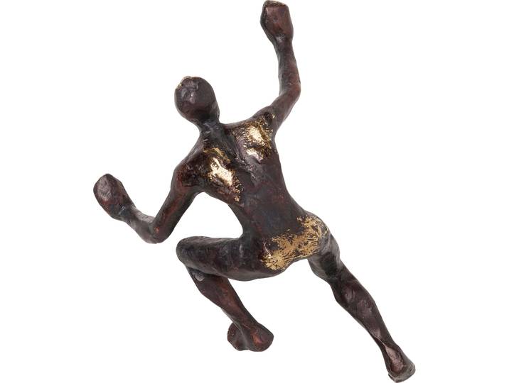 Wanddekoobjekt KARE DESIGN Wandschmuck Climber 14x23cm , braun, B:14,3cm H:23cm T:9cm, Polyresin, Wanddekoobjekte, Wanddekoobjekt