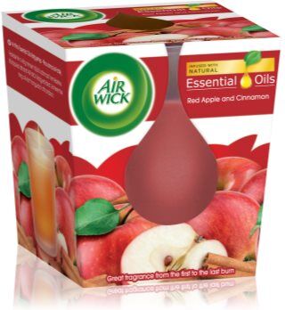 Air Wick Essential Oils Apple & Cinnamon vela perfumada 105 g. Essential Oils Apple & Cinnamon