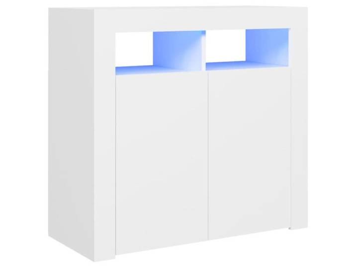 Buffet - OMABETA - M03761 - Blanc - Bois d'ingénierie - Lumières LED RVB