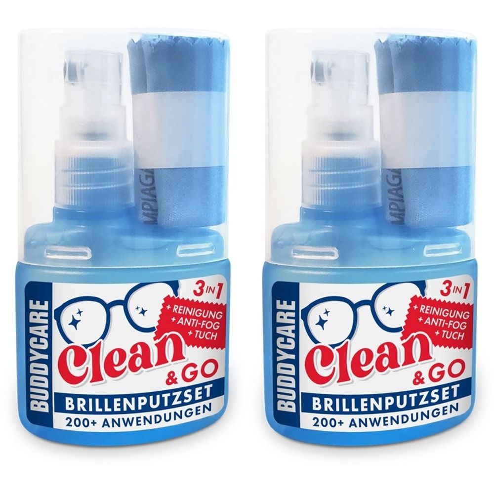 Buddycare Clean+Go Bril3I1 x2 2x30 ml Sprühflasche