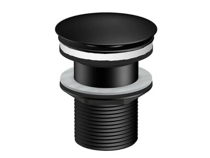 Ablaufventil, Schwarz, Metall, 8.3 cm, Badezimmer, Waschbecken & Armaturen, Armaturen