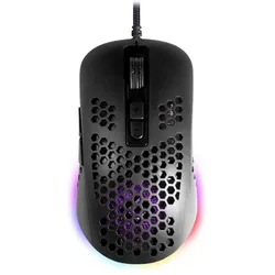 Defender GM-620L SHEPARD 12800dpi 7P hintergrundbeleuchtete Gaming-Maus (Kabelgebunden), Maus, Schwarz