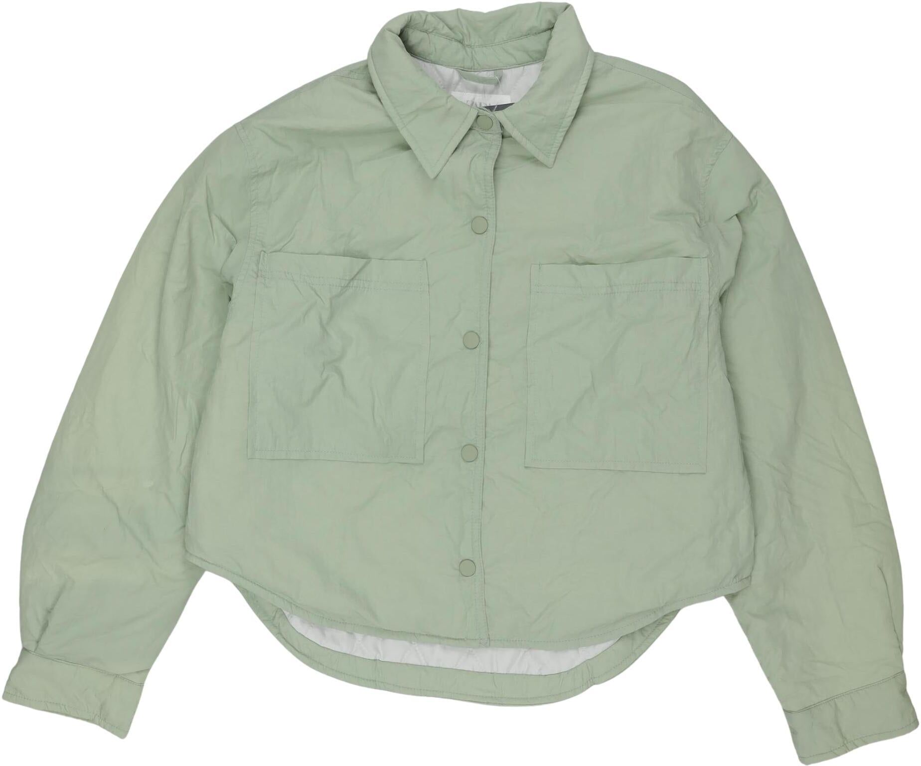 Zara Mädchen Jacke oder Mantel, Hellgrün, Gr. EU 164, Synthetik - Second Hand