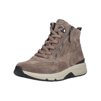 Sneaker GABOR "Gabor Sneaker Veloursleder", Damen, Gr. 41, grau, Veloursleder, Schuhe Sneaker