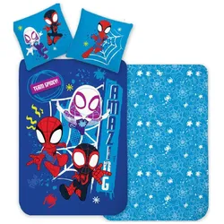 Procos, Kinderbettwäsche, Spiderman Team Spidey Bettbezug 140×200cm, 70×90 (200 x 140 cm, 90 x 70 cm)