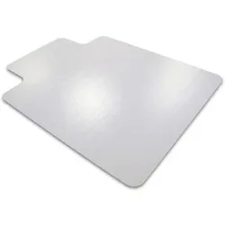 Realspace Stuhlunterlage PVC (Polyvinylchlorid) Standard Lippe, Rechteckig Transparent 120 x 90 cm Weichböden
