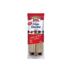 Kauknochen mit Rind gefüllt 2 Stck a. 100g Perfecto Dog