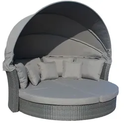 Sonneninsel Deluxe Aluminium Schwarz / Hellgrau