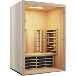 Infraworld Infrarotkabine Fusion Glas 145 Fichte RG inkl. 5-teiligem gratis Zubehörset