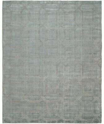 KALATY Crystal Blue and Grey Handmade Area Rug