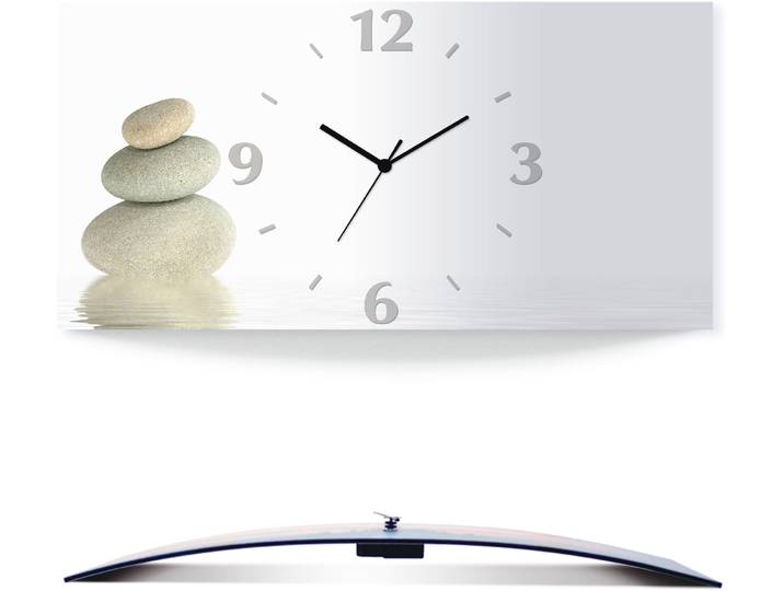 Wanduhr ARTLAND Zen Friede , weiss (weiß), B:50cm H:25cm T:0,3cm, Wanduhren, Wanduhr, wahlweise mit Quarz- oder Funkuhrwerk, lautlos ohne Tickgeräusche