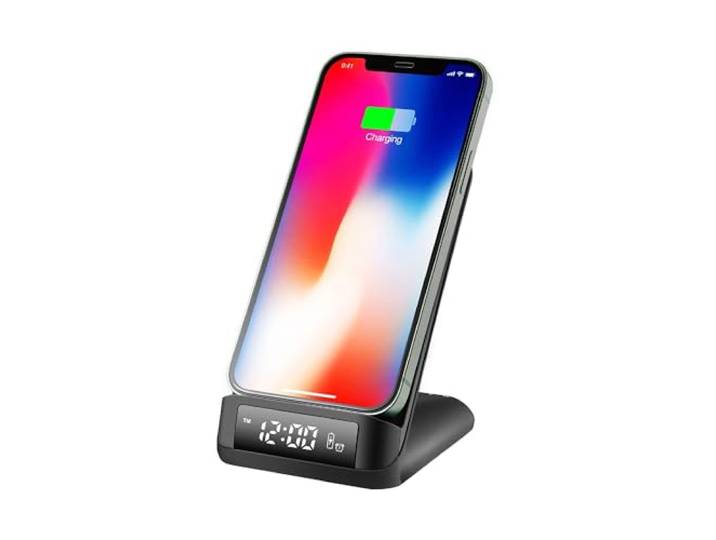 Ksix Qick Wireless Charger/Alarm Clock – 15 W – zwart