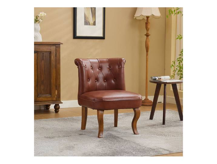 OKWISH Polsterstuhl Freizeitstuhl Loungesessel (Loungesessel mit Holz Beinen, komfortabler Einzelstuhl)