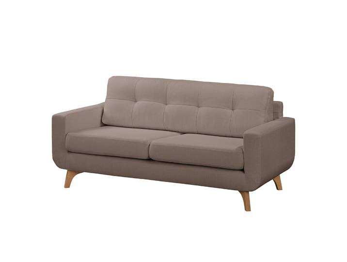 Canapé Postville 2 places Marron/Latte macchiatto Tissu 178 x 88 x 90cm Scandi
