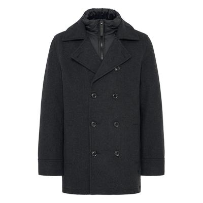 Wollmantel INDICODE "Wollmantel IDLuxeno", Herren, Gr. XL, grau (charcoal), Obermaterial: 50% Wolle mw. 50% Polyester PES., Mäntel