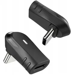 Syntech Adapter Kątowy Redukcja Kąt 2x Usb-c Usb Type-c 100w Do Steam Deck / Switch / Synm051, USB Adapter, Schwarz