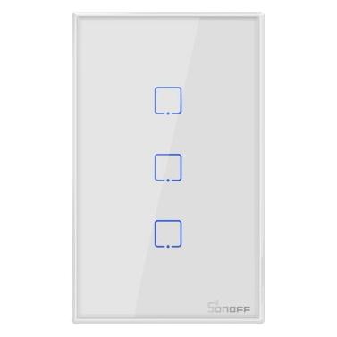 Sonoff T2US3C - 3-gang Wi-Fi Smart Wall Switch US - White (T2US3C)