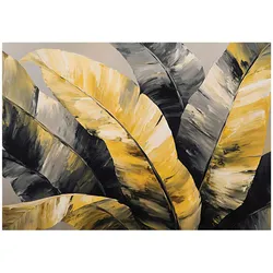 FOTOTAPETE Blätter Dschungel Gelb 200x140 cm