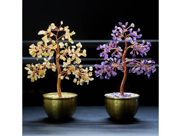 Arbre Feng Shui en cristal Lucky Abundance – Décor de prospérité pour bureau, attirant la richesse, la bénédiction de la maison et du bureau Idée cadeau unique