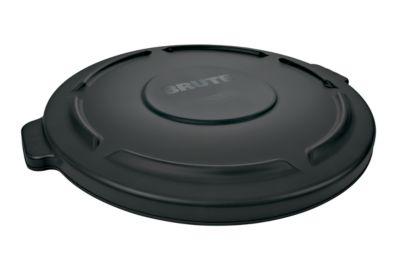 Rubbermaid Deckel Brute für runden Container 166,5 l, mit Ablaufrinnen und Schnappverschluss, 699 x 622 x 51 mm, Kunststoff, schwarz