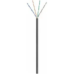 Danicom CAT6 Outdoor Netzwerkkabel, U/UTP, AWG 24/7 (Flexibel), 100 Meter, Schwarz, CCA (U/UTP, UTP, CAT6, 100 m), Netzwerkkabel