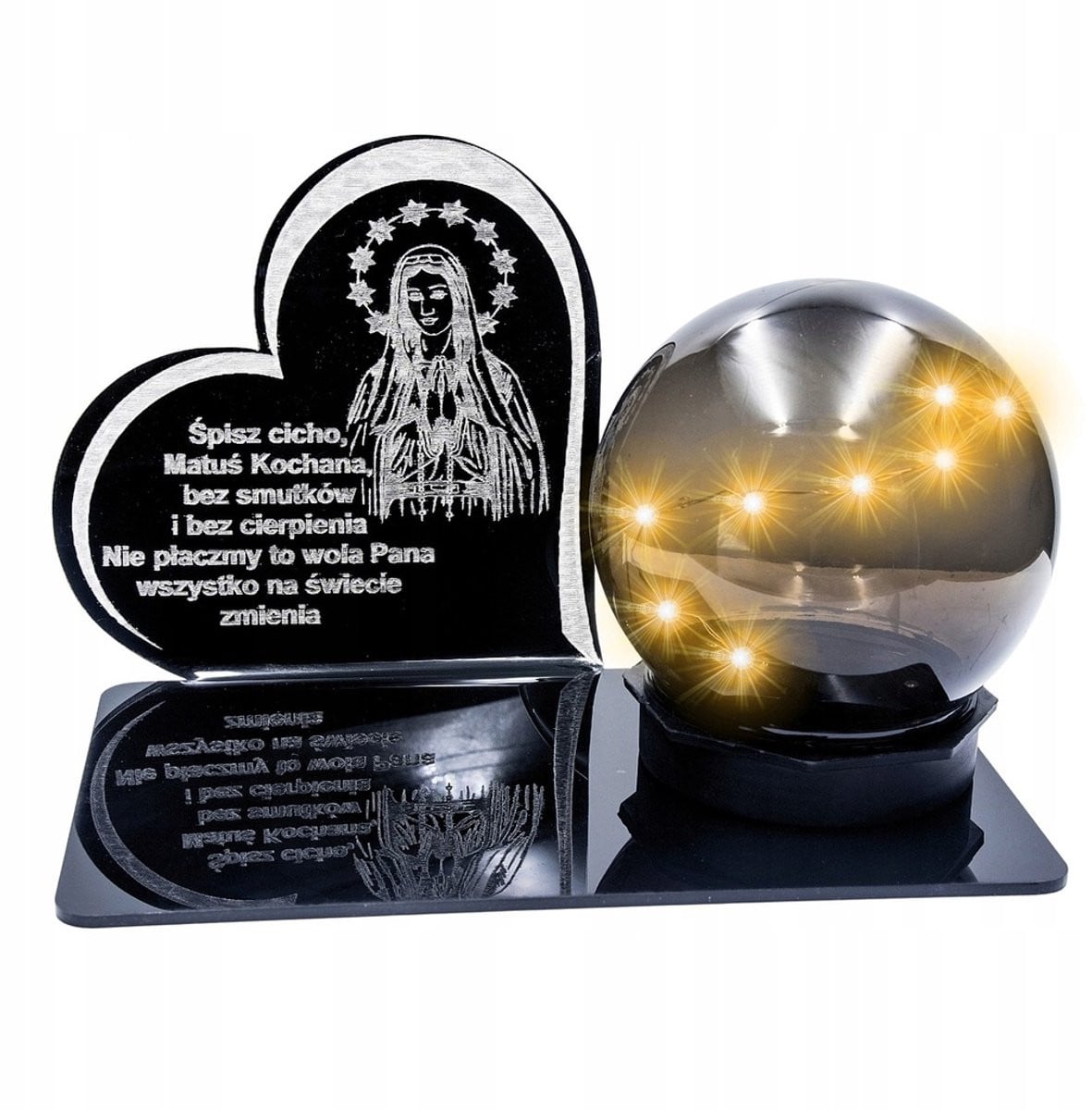 LED Maria Beeld Zonne-lantaarn voor Grafsteen Decoratie