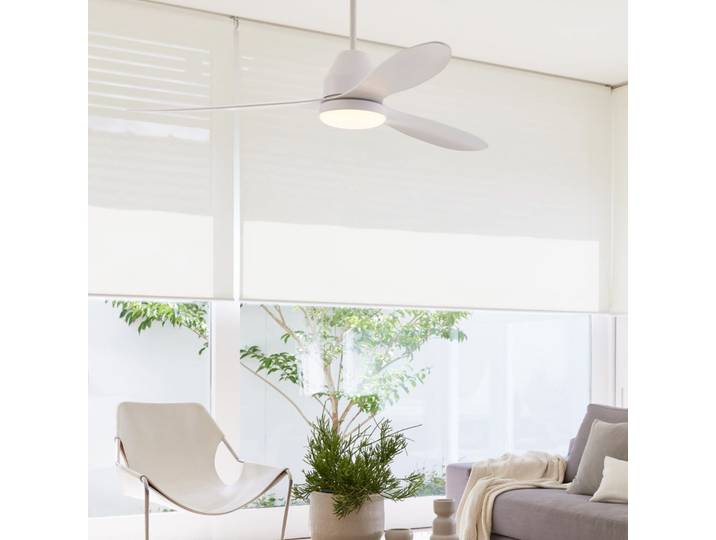 Whitehaven Deckenventilator mit Licht weiß leise - Beacon Beacon Lighting - Wohnzimmer - Modern - Kunststoff
