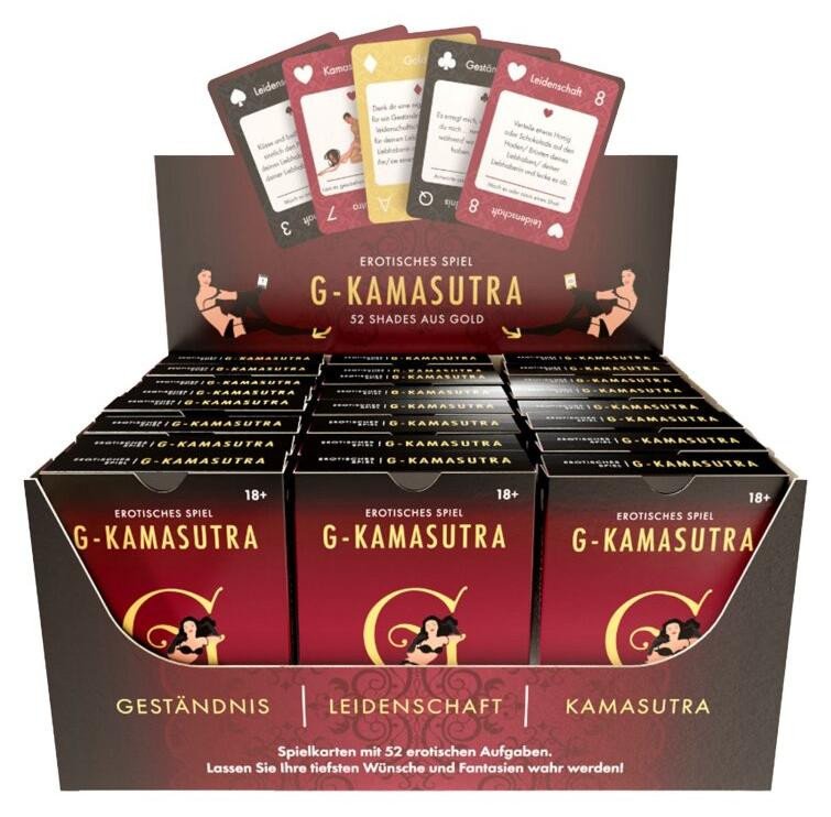 Mad Party Games Spelkaarten G-Kamasutra in goud (57 kaarten)