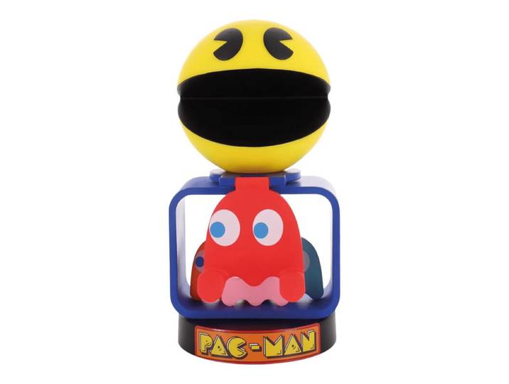 Cable Guys Figurine Gaming Pac-Man - Support pour manette ou smartphone - Câble USB Inclus - 20 cm