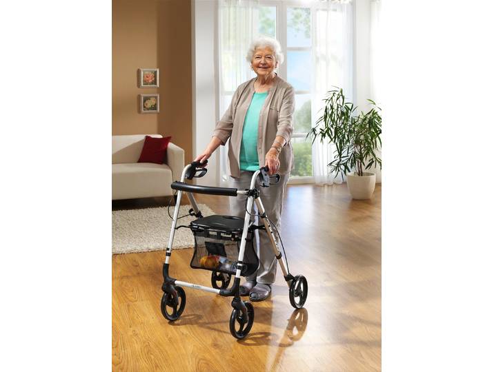 Klappbarer Alu-Rollator, Silber