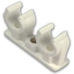 Doppelrohrclips mit M6 Gewinde, Spannbereiche von 12 - 28mm (Ausführung: 20-22 mm)