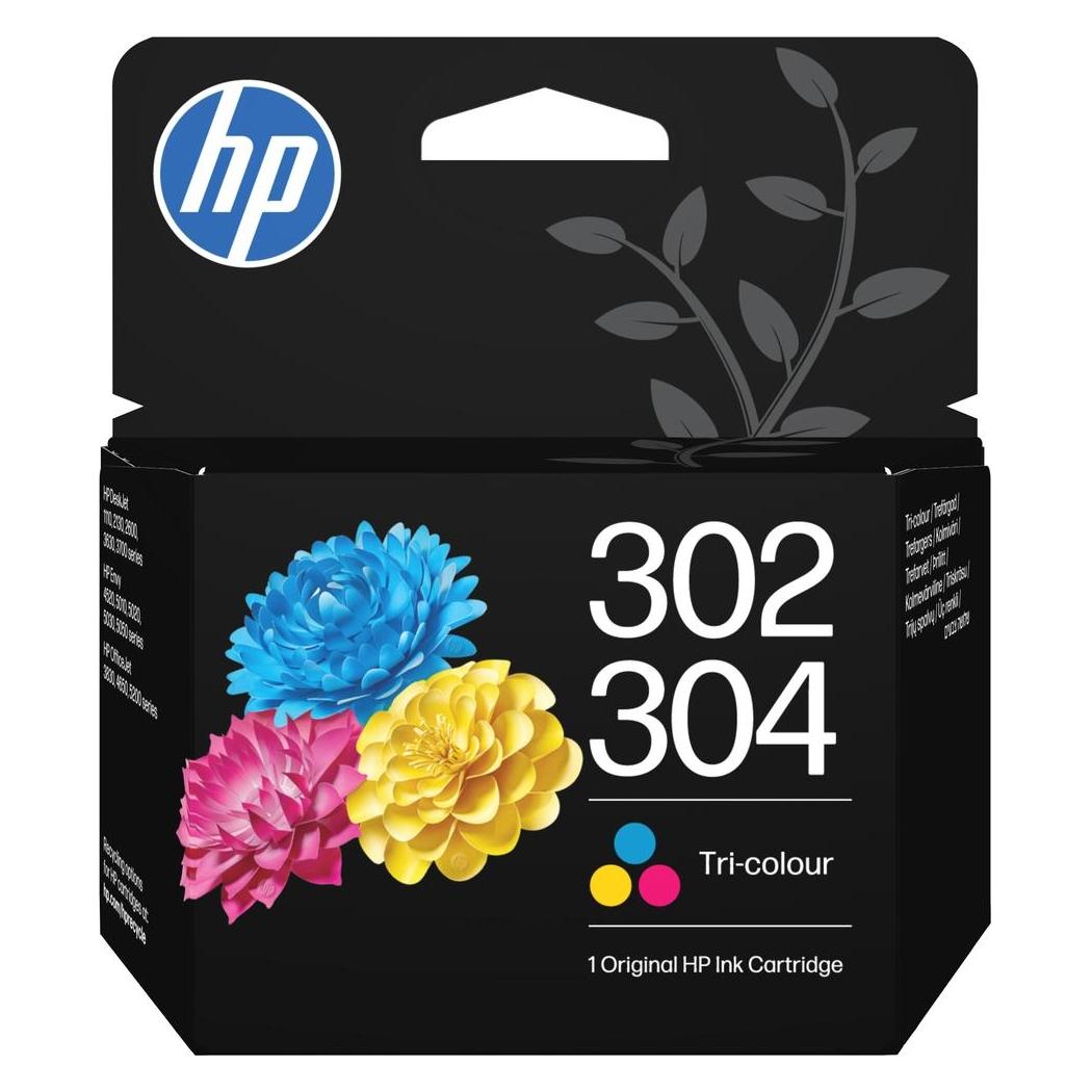 HP Hewlett-Packard 302/304 Tri-color Original Ink Crtg, 302/304 (B7RT6AE#30A)