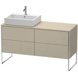 Duravit XSquare Waschtisch-Unterschrank XS4923L7575 1400x538x548mm, 4 Auszüge, links, Leinen
