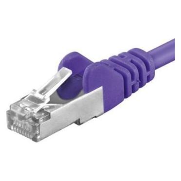 PremiumCord Patch kabel CAT6a S-FTP, RJ45-RJ45, AWG 26/7, fialová (S/FTP, CAT6a, 2 m) (SP6ASFTP020V)