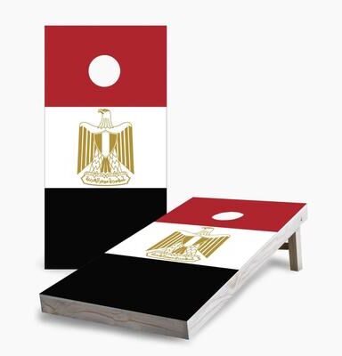 Skip's Garage Egyptian Flag Regulation 2x4 Cornhole Game Set