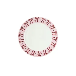 Teller Schleife   ¦ rosa/pink ¦ Porzellan ¦ Maße (cm): H: 1,6  Ø: 27.3