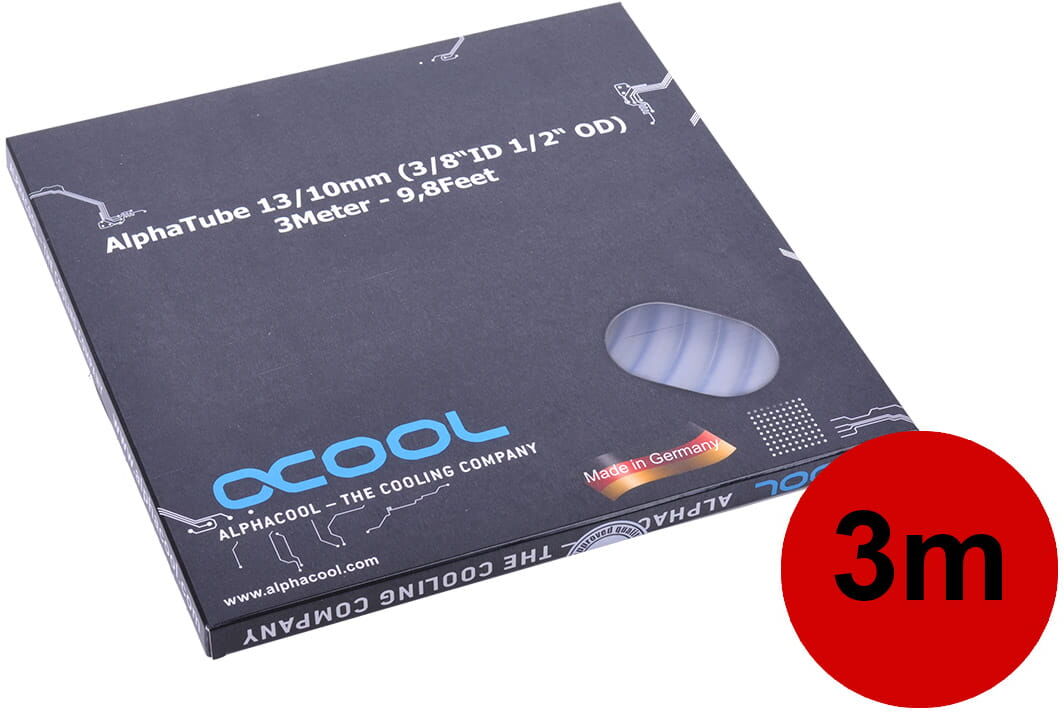 Alphacool Schlauch AlphaTube HF 13/10 (3/8"ID) - Klar 3m (9,8ft)...