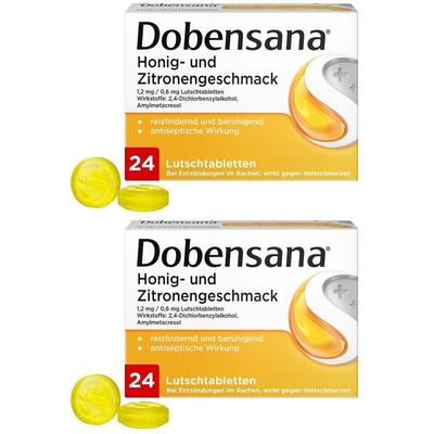 Dobensana Honig- u.Zitronengeschm.1,2mg/0,6mg Lut. 2x 2x24 St Lutschtabletten