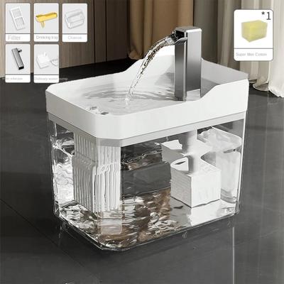 Uplift Picks Cat Water Fountain Automatic Pet Water Dispenser USB Cat Drinking Fountain With Filter white 1.5 L