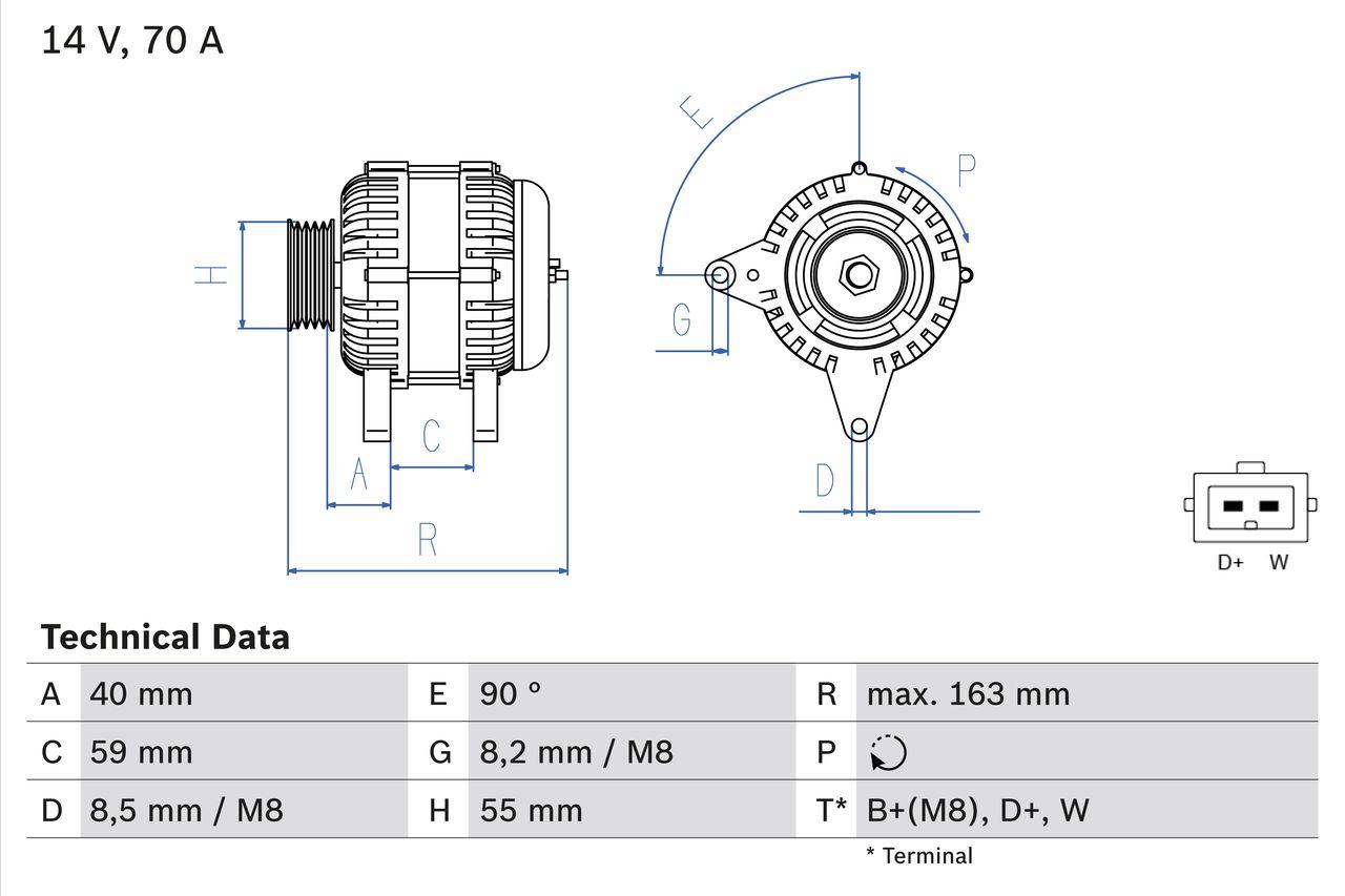 BOSCH 0 986 038 390 Generator x