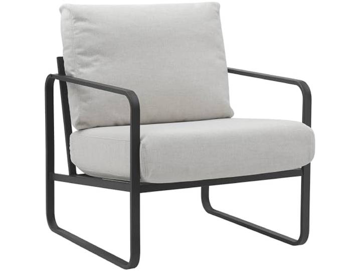CLP Lounger Manea I Relaxsessel Kunstleder Oder Stoff Bezug I Mit Stabilem Metallgestell I Gepolsteter Clubsessel Farbe Creme Material Stoff