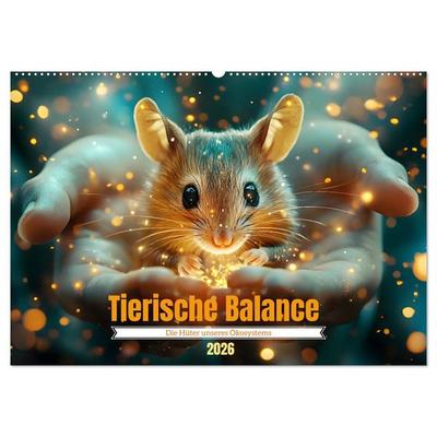 Tierische Balance (Wandkalender 2026 DIN A2 quer), CALVENDO Monatskalender