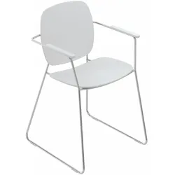 HEWI Badstuhl Systemunabhängige Sitze 950, Gestell hochwertig verchromt, Signalweiß